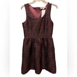 Rewind Women’s Textured Sleeveless Midi Dress in Chocolate Brown Sz M